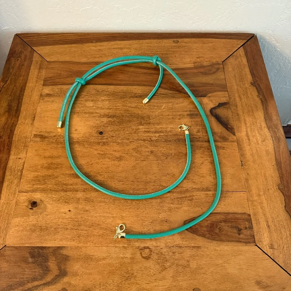 Julian Pebble Leather Crossbody Bandolier - Green/Gold - Picture 1 of 3